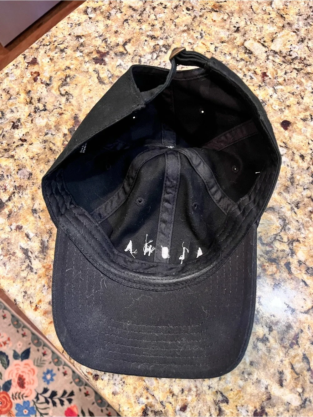 Aloha Embroidered Black Baseball Cap